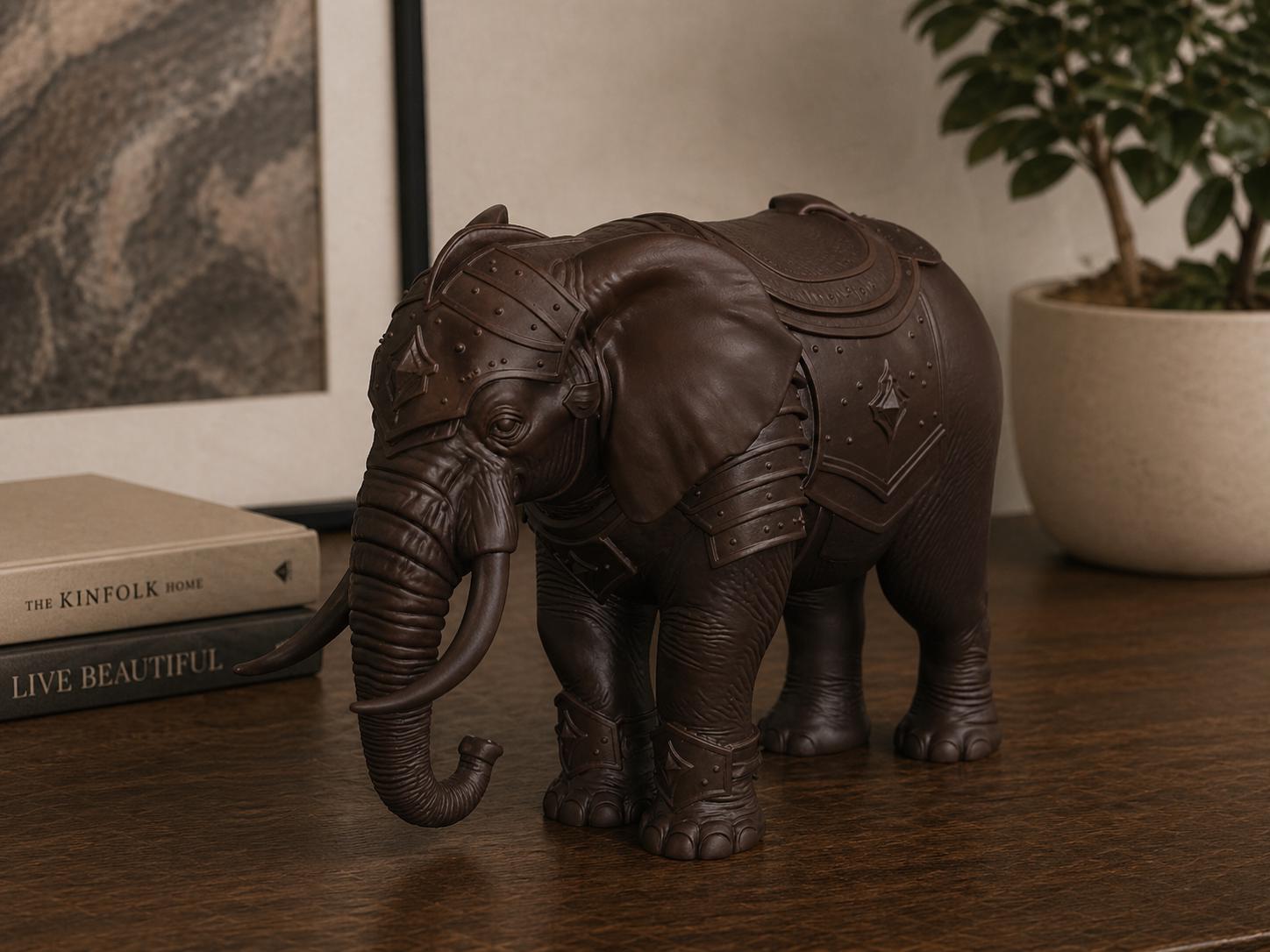 Armored Elephant Statue