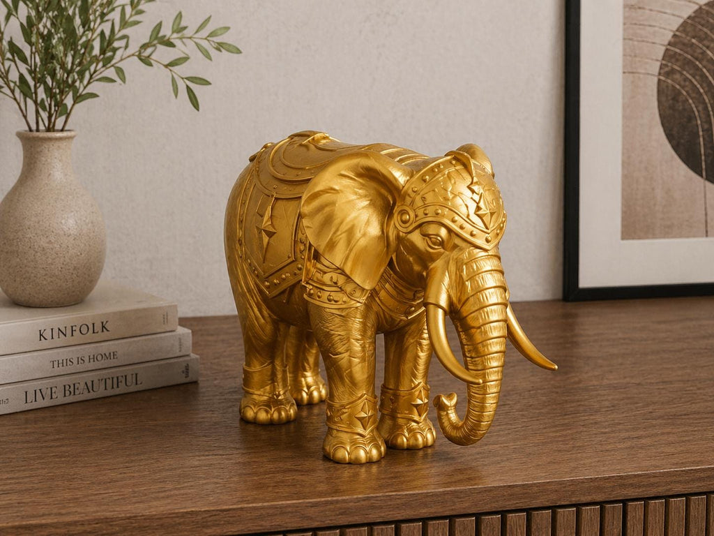 Armored Elephant Statue