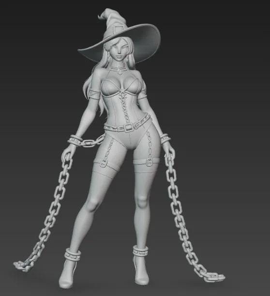 Witch in Chains Statue
