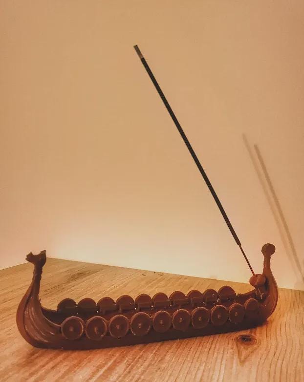 Viking Ship Incense Burner