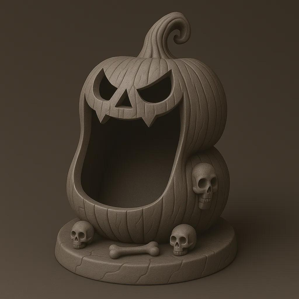 3D Printed Pumpkin Treat Keeper