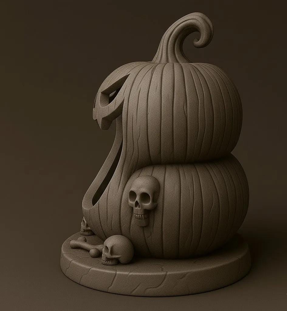 3D Printed Pumpkin Treat Keeper