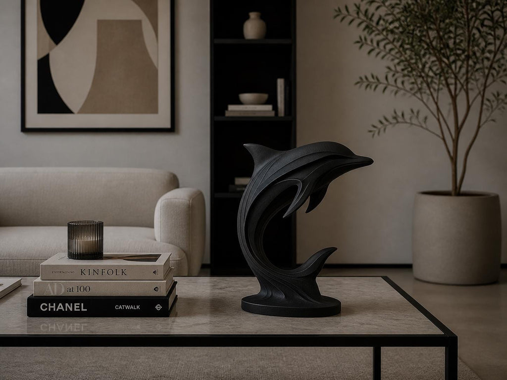 Abstract Dolphin Statue