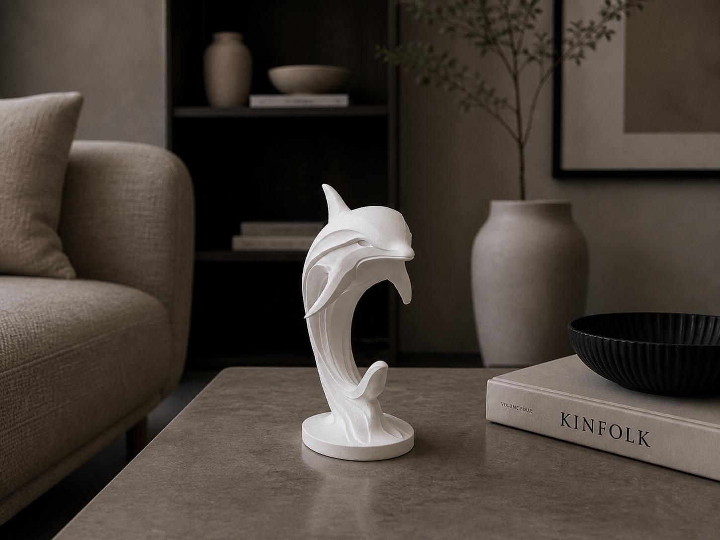 Abstract Dolphin Statue