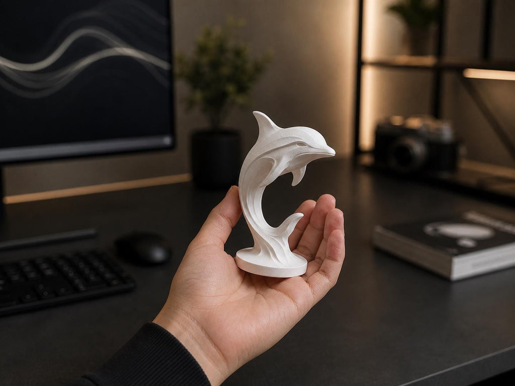 Abstract Dolphin Statue