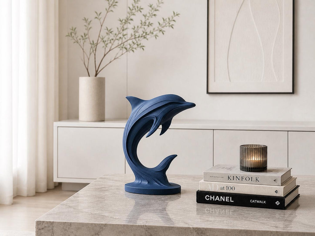 Abstract Dolphin Statue