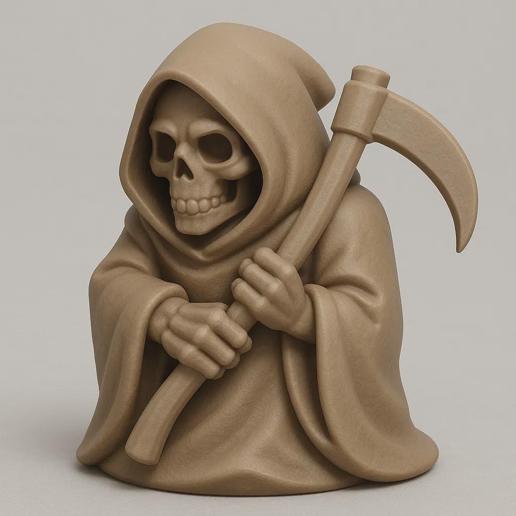 Stylized Grim Reaper Figurine
