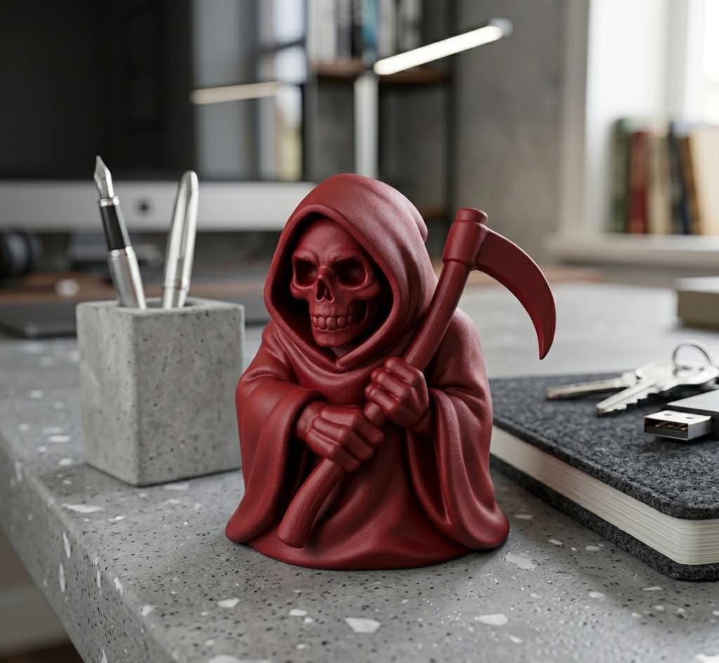 Stylized Grim Reaper Figurine