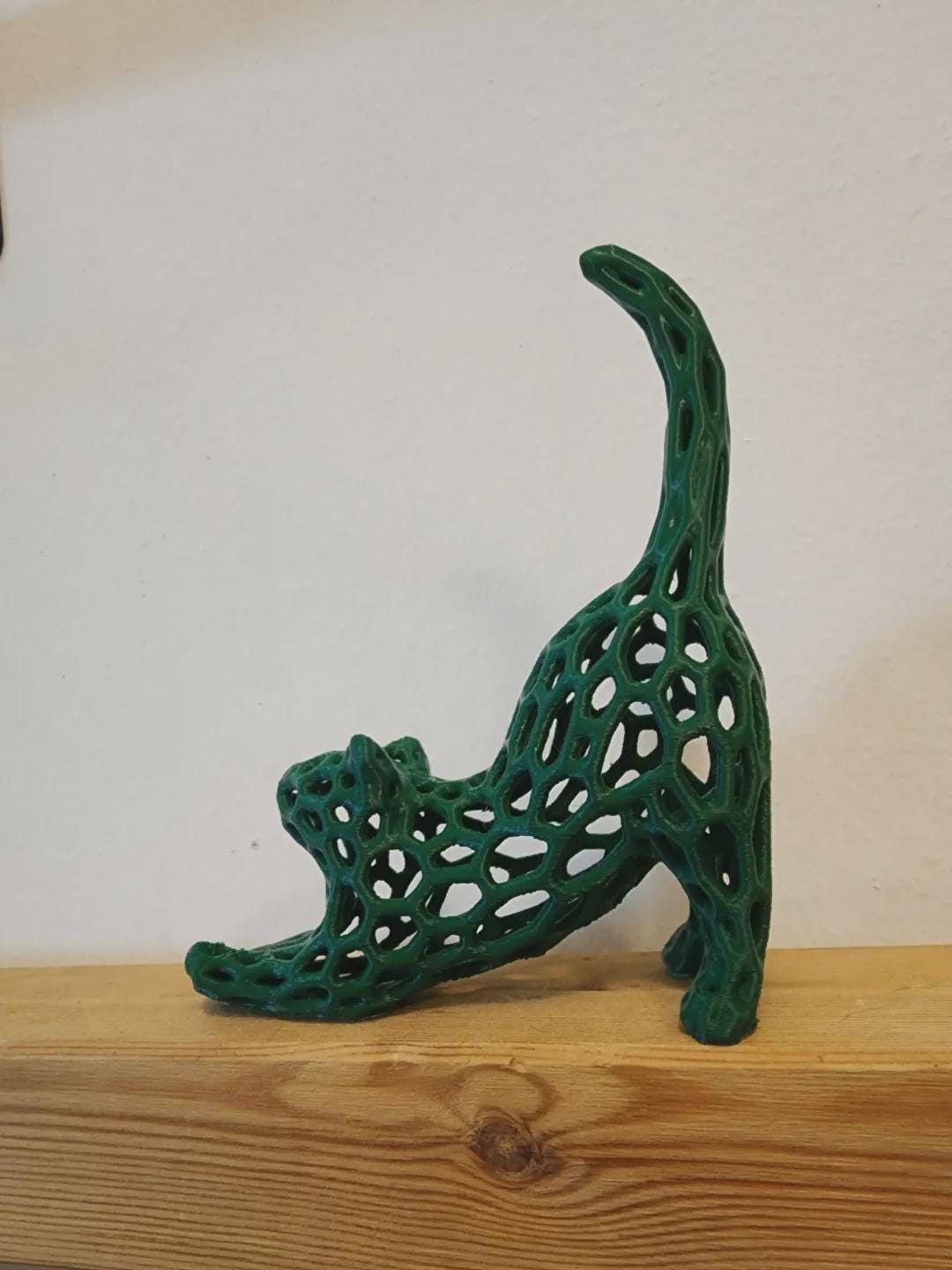 Stretching Cat Sculpture