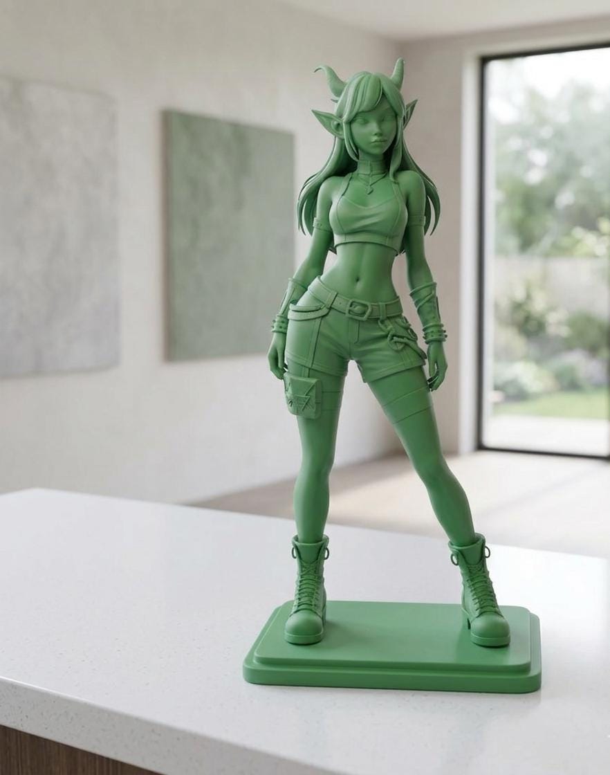 Demonic Elf Girl Figurine