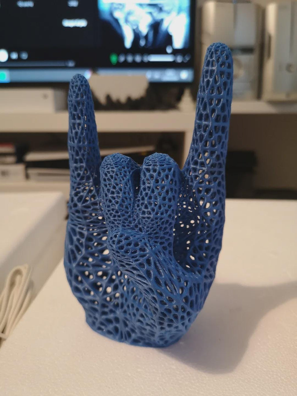 Voronoi Rock Hand Sculpture