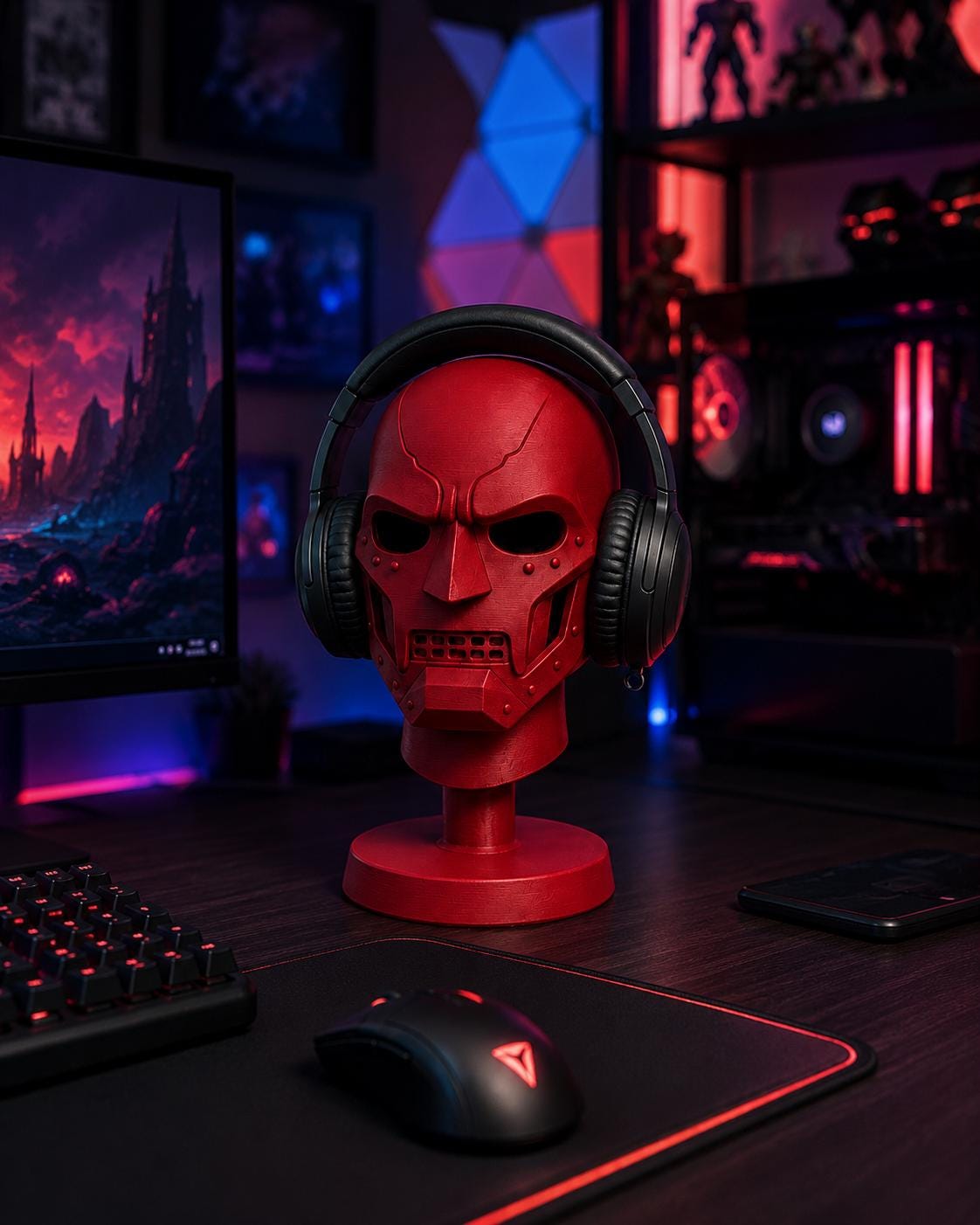 Cybernetic Villain Headphone Stand