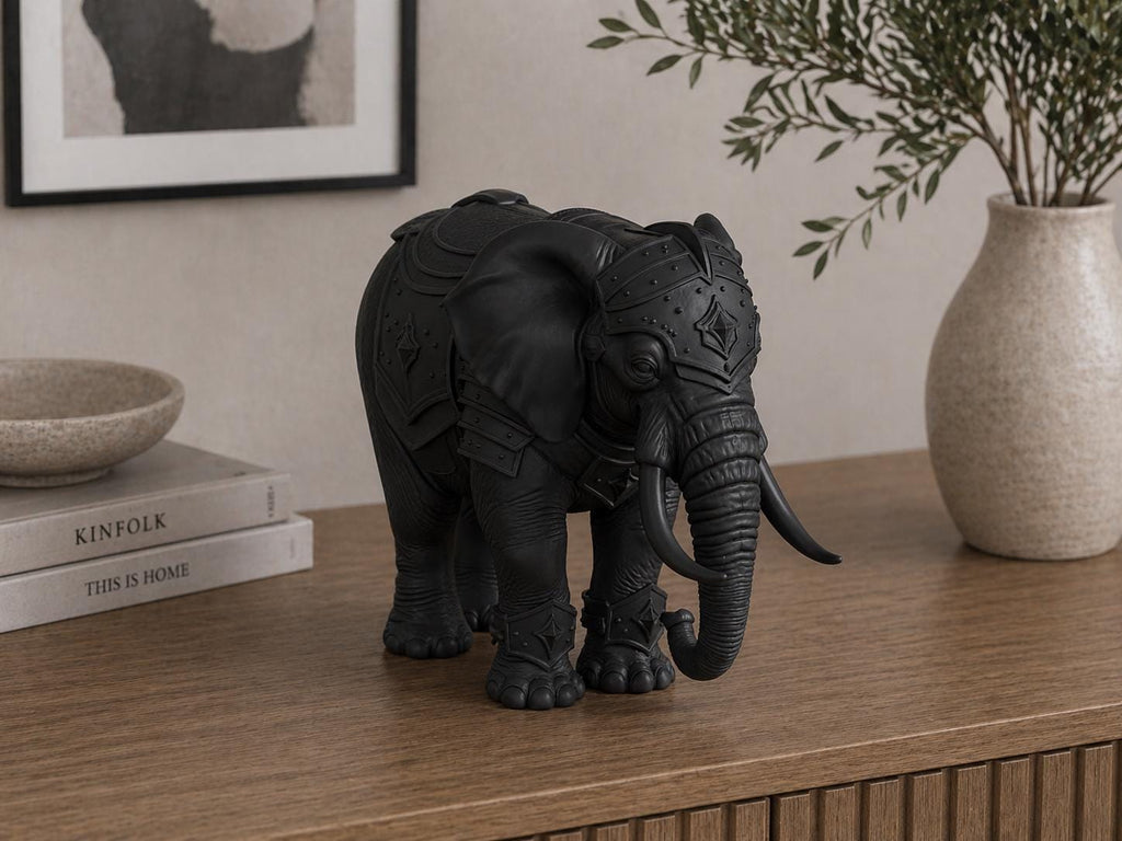 Armored Elephant Statue