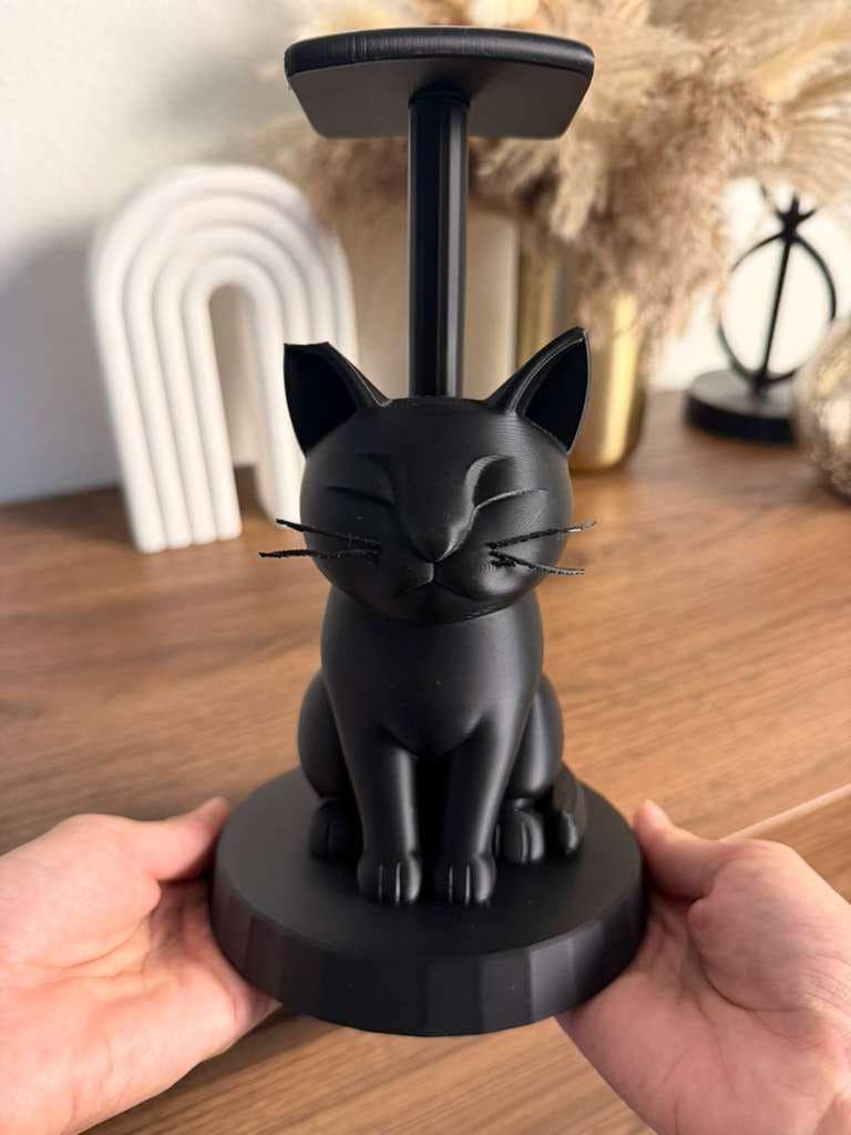 Sleeping/Sitting Cat Headphone Stand