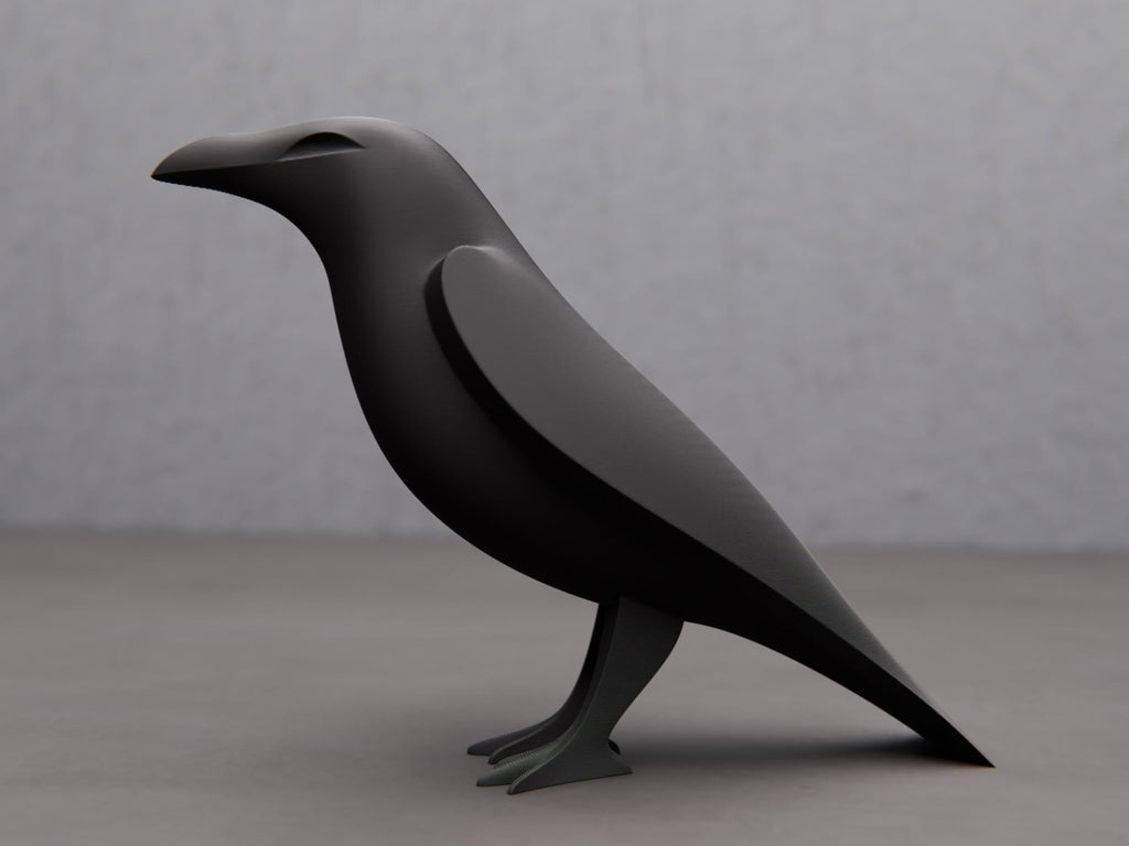 Minimalist Crow Sculpture