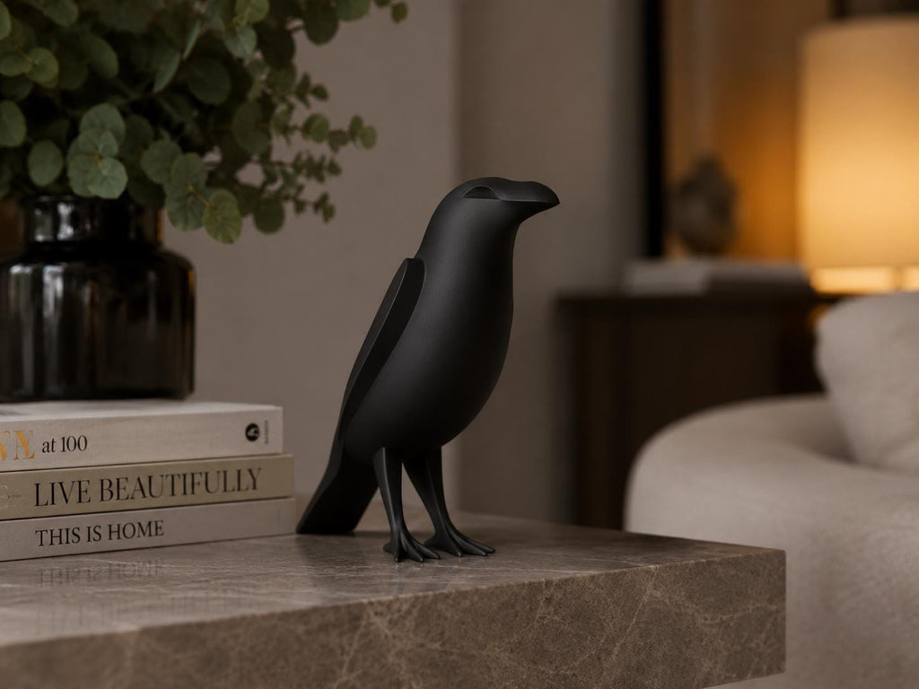 Minimalist Crow Sculpture