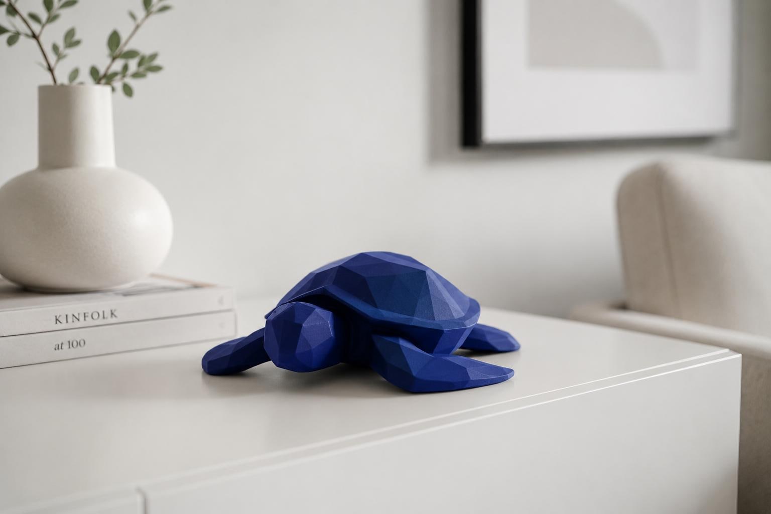 Low Poly Sea Turtle Sculpture