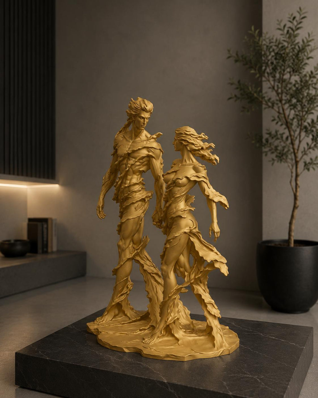 Abstract Eternal Lovers Sculpture