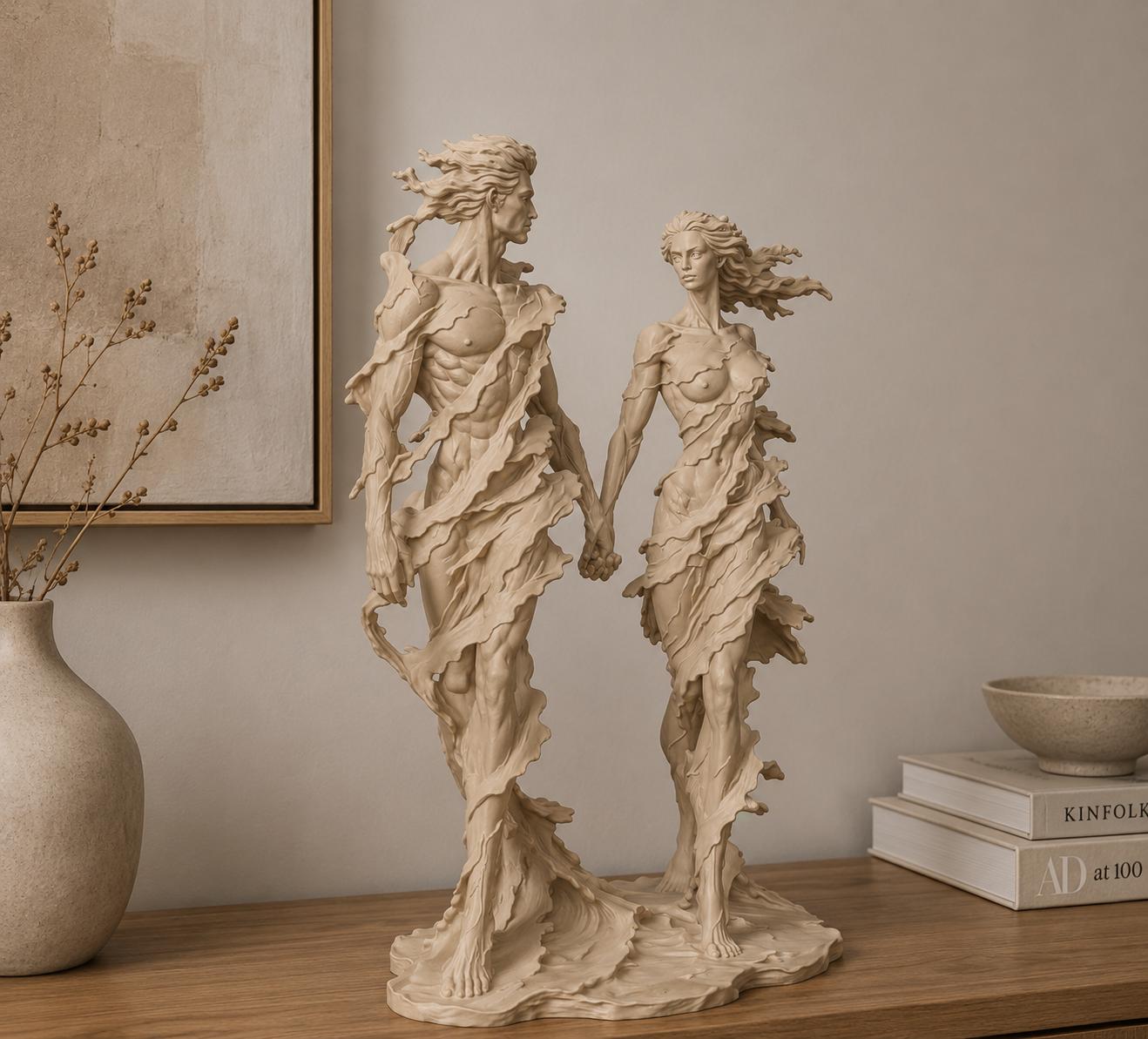 Abstract Eternal Lovers Sculpture