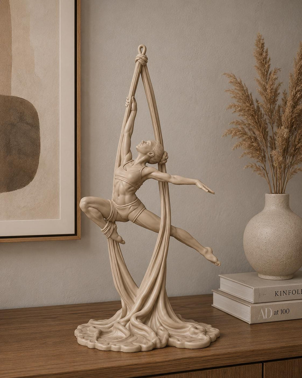 3D Printed Aerial Silk Dancer Sculpture