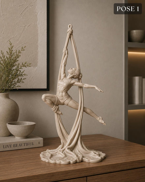 3D Printed Aerial Silk Dancer Sculpture