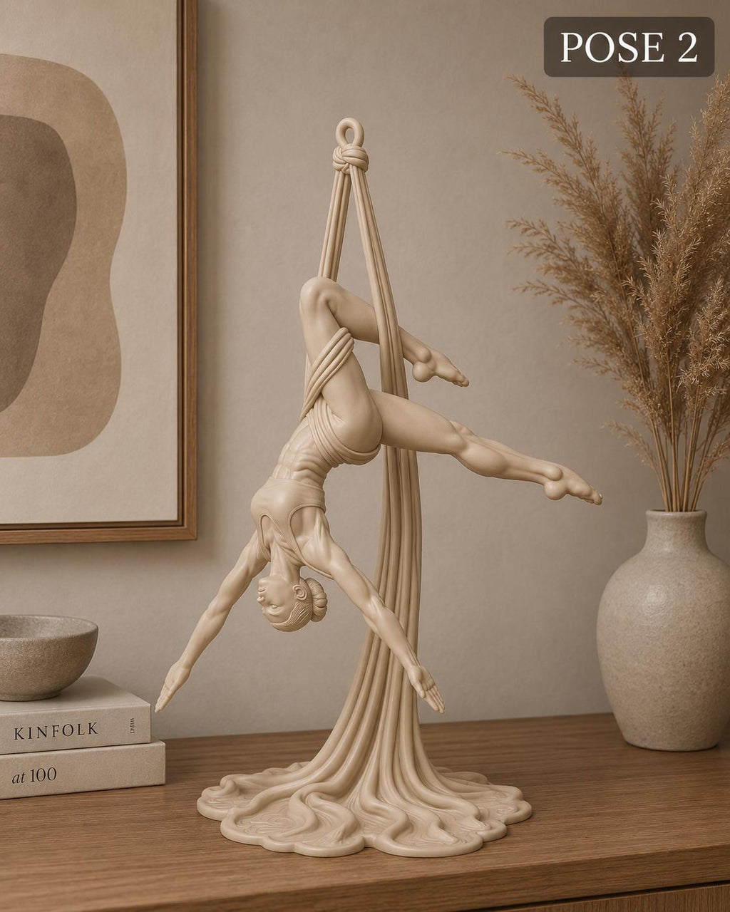 3D Printed Aerial Silk Dancer Sculpture