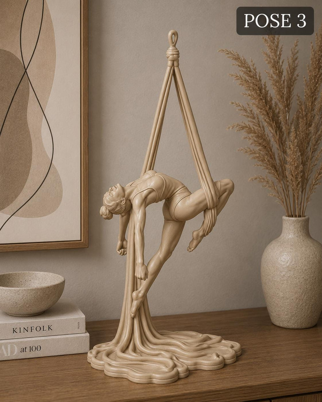 3D Printed Aerial Silk Dancer Sculpture