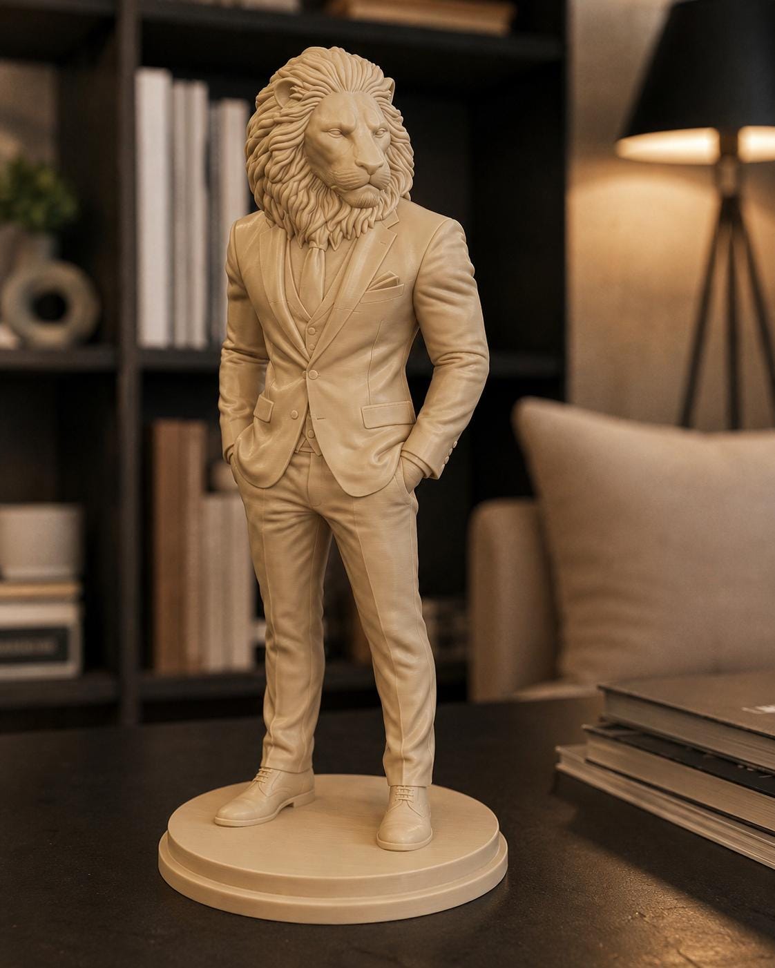 Lion Gentleman Sculpture