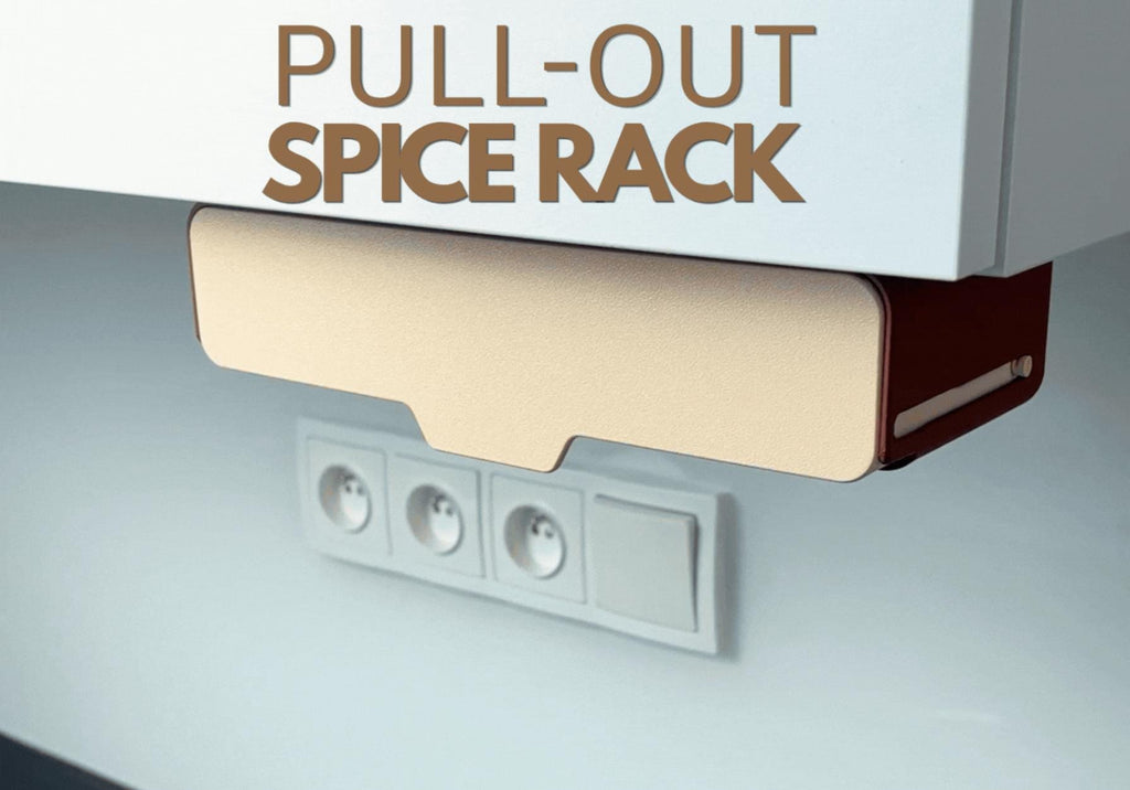 3D Printed Pull-Out Spice Rack Organizer