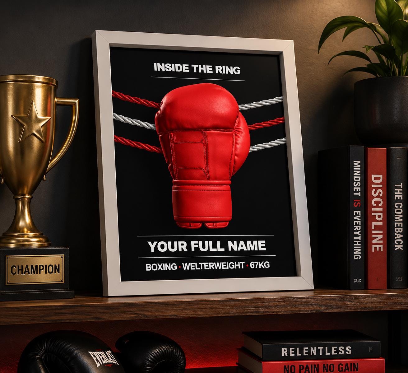 Personalized Boxing Glove Frame