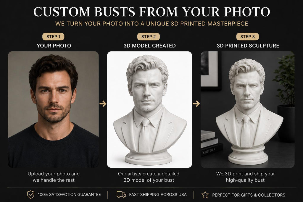 Custom 3D Printed Bust from Photo