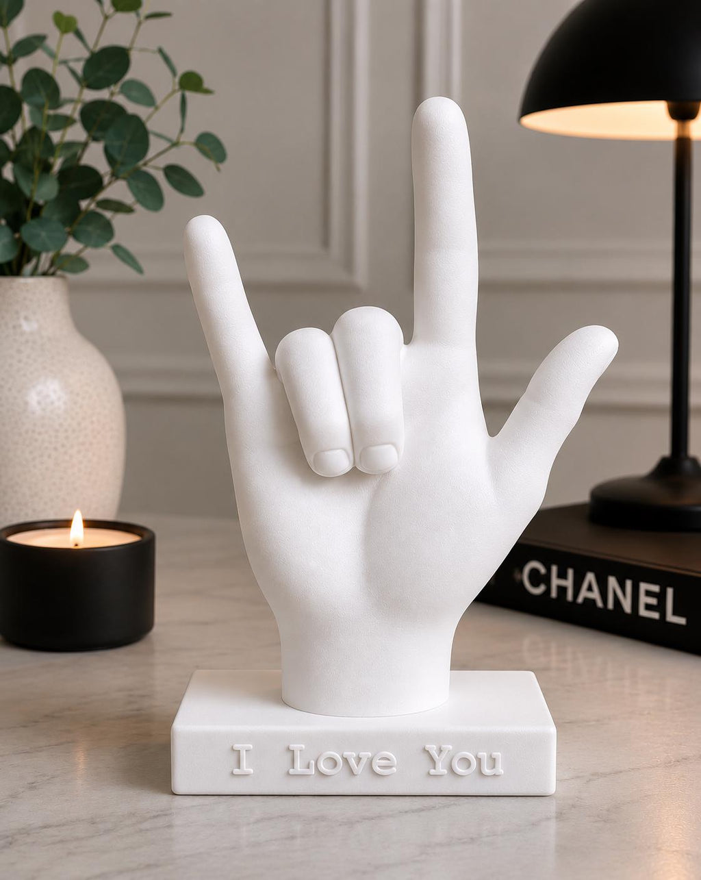 Personalized ASL I Love You Hand Sculpture