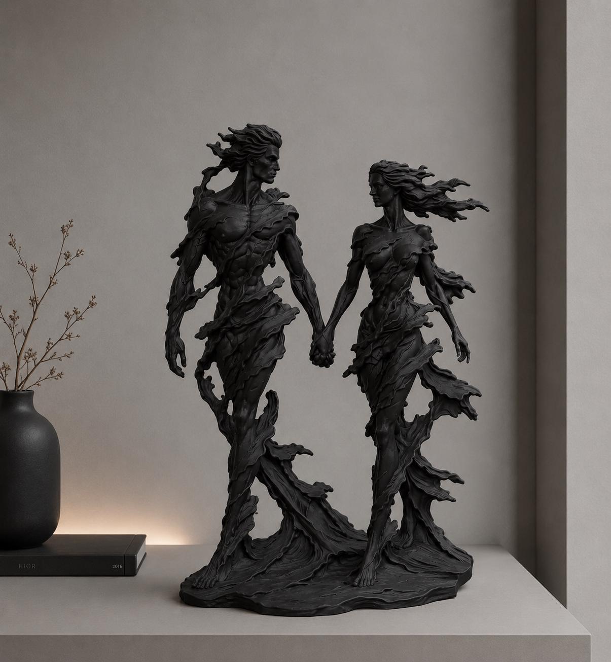 Abstract Eternal Lovers Sculpture
