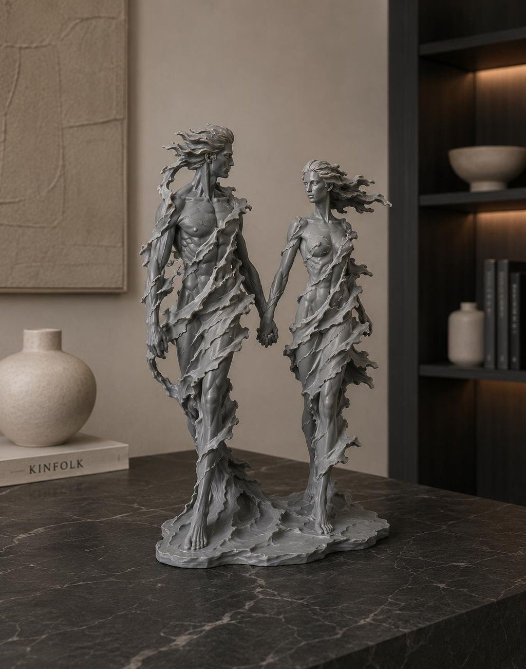 Abstract Eternal Lovers Sculpture