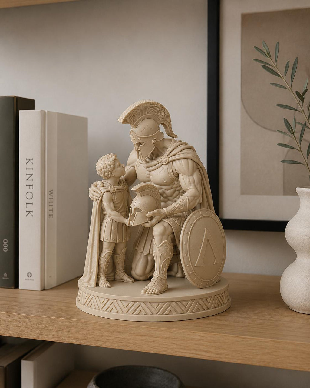 Spartan Father and Son Statue