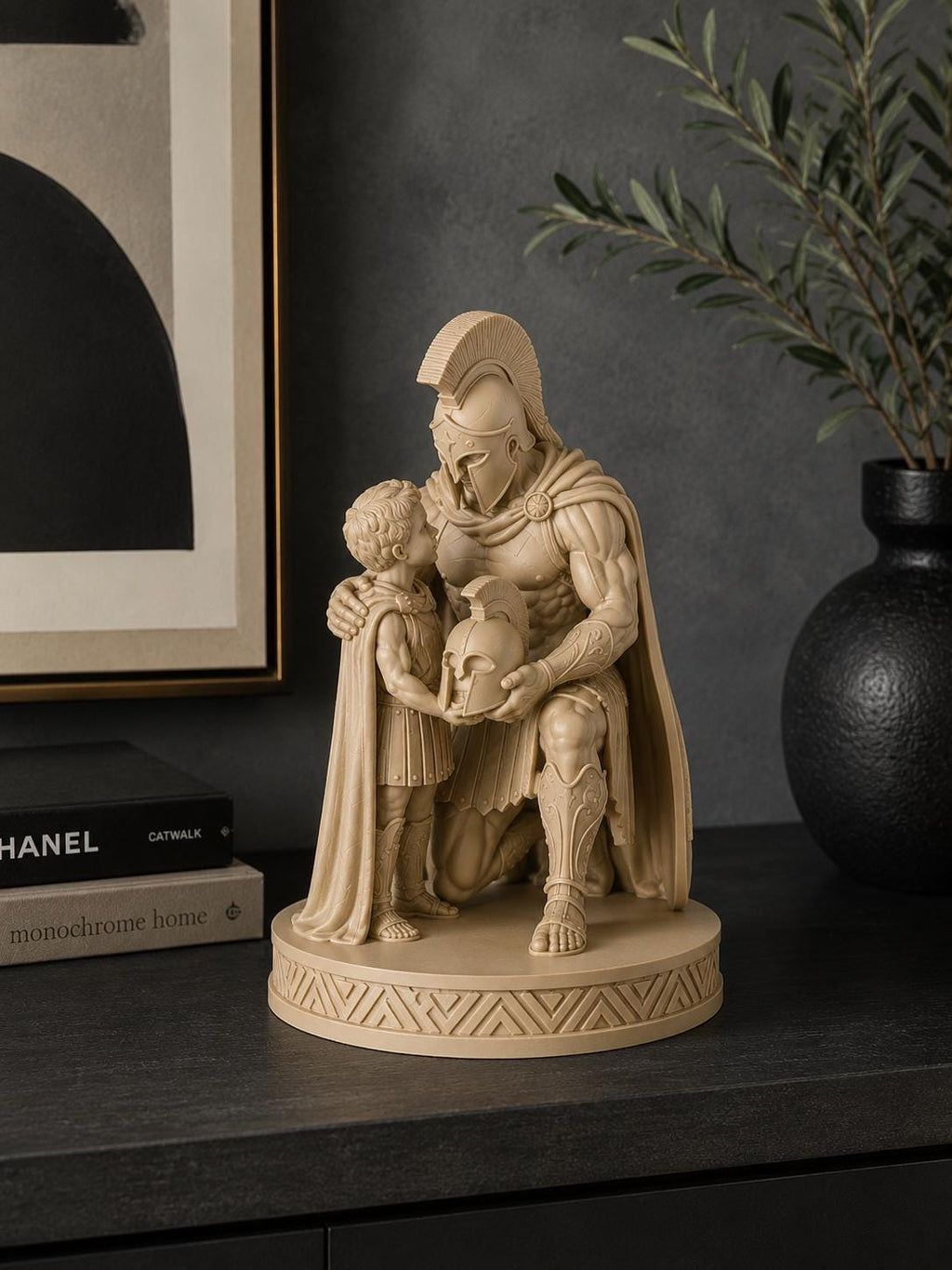 Spartan Father and Son Statue