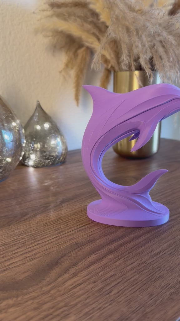 Abstract Dolphin Statue