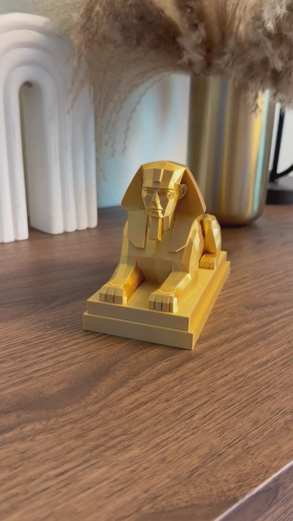 Low Poly Sphinx Sculpture