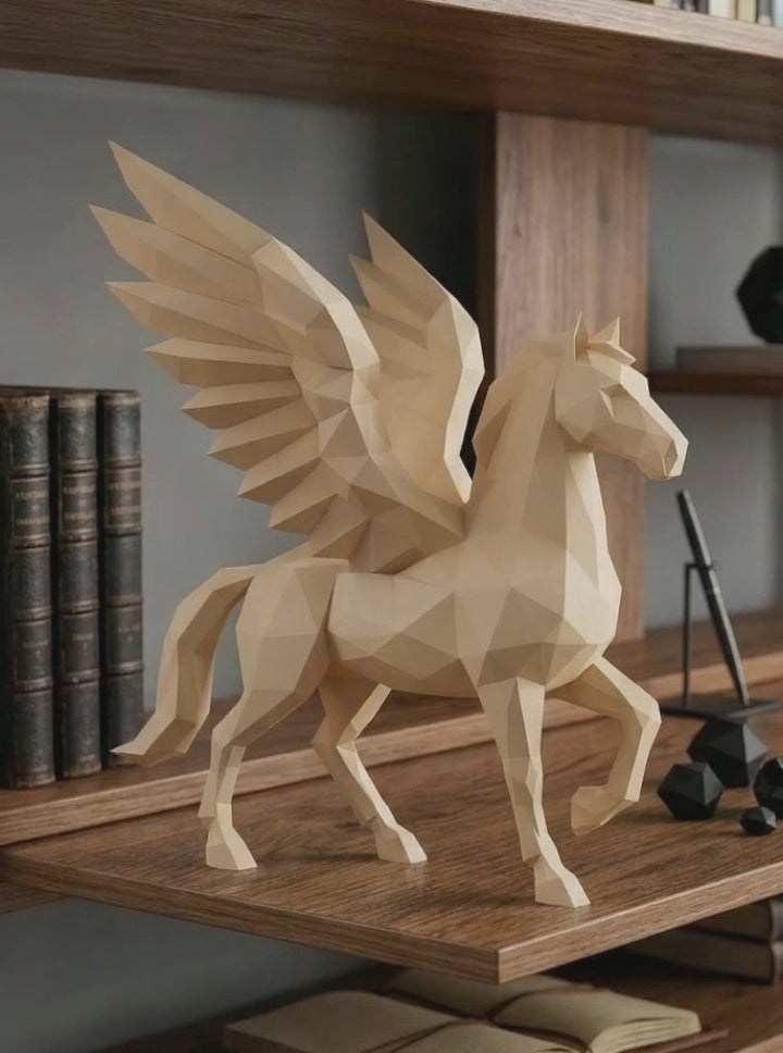 Low Poly Pegasus Sculpture