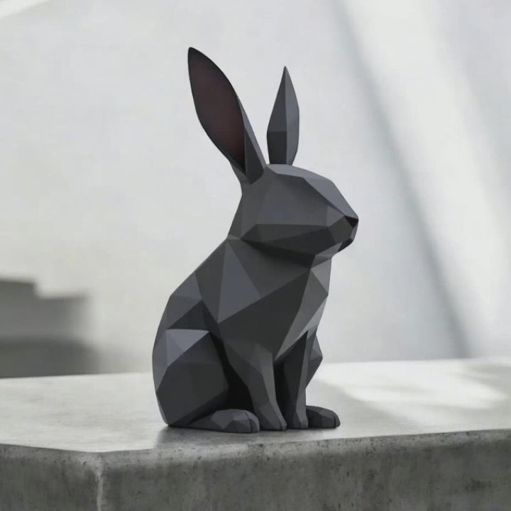 Low Poly Rabbit Sculpture