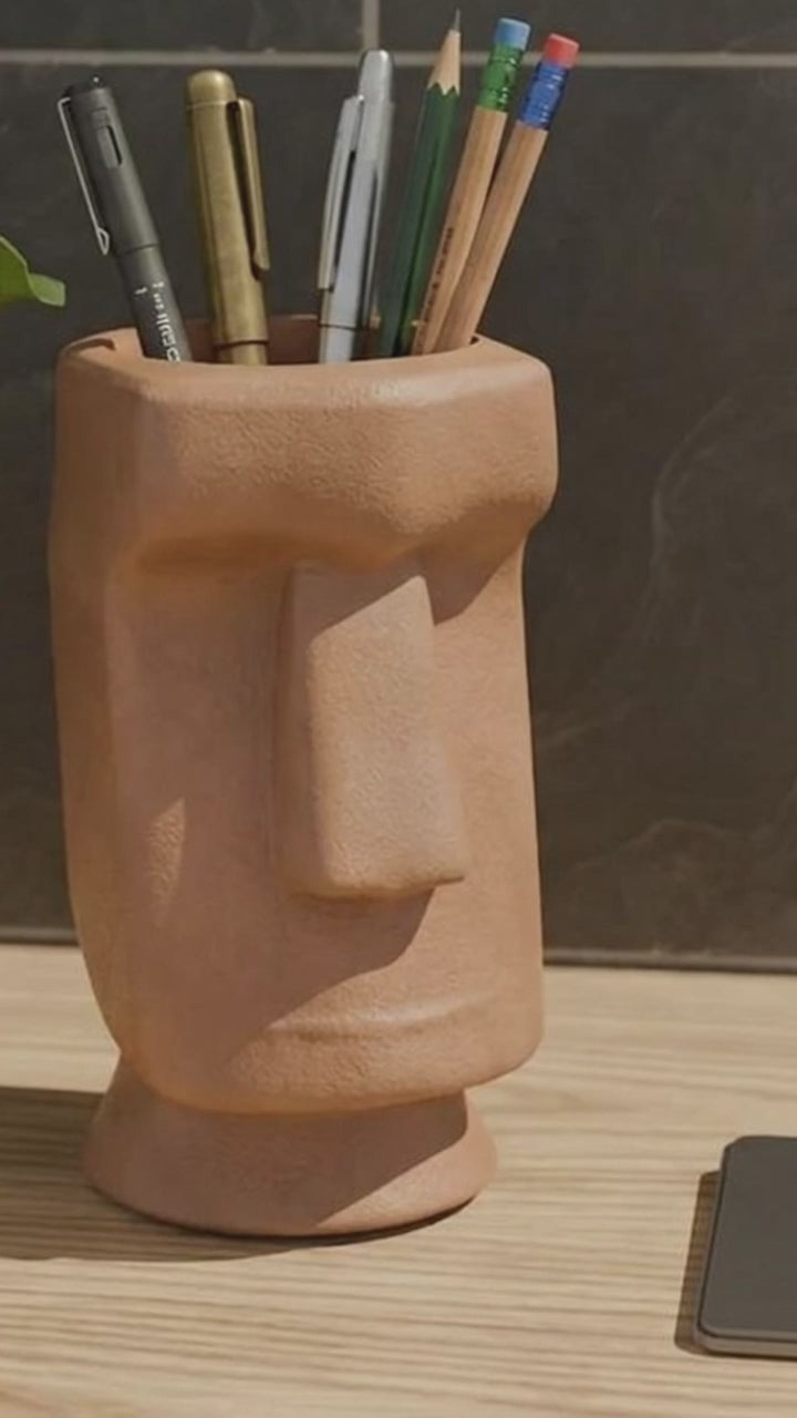 Moai Statue Pen Holder