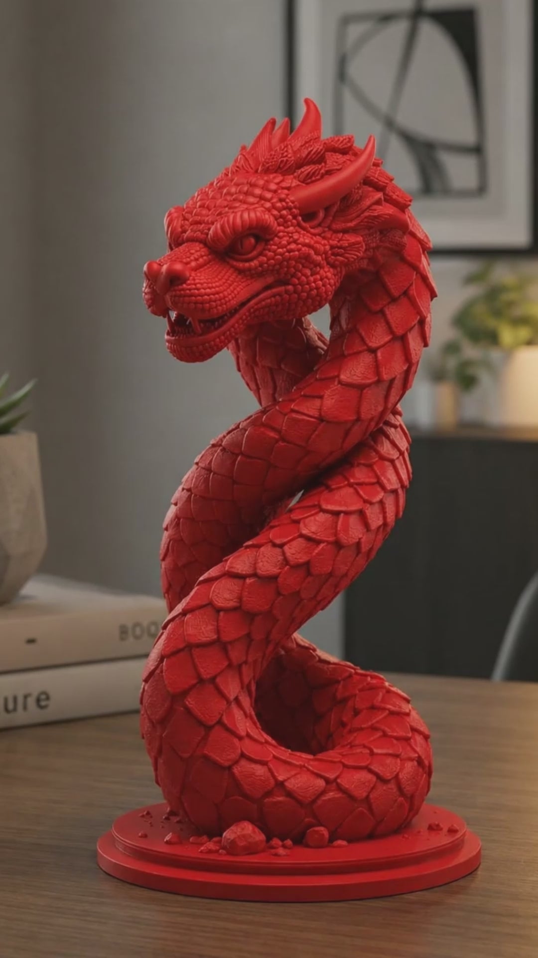 Coiled Snake Sculpture