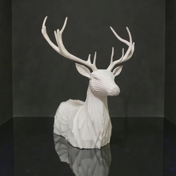 Low Poly Deer Sculpture