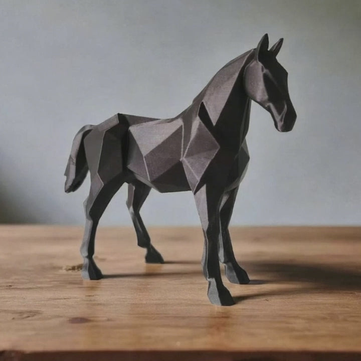 Geometric Horse Statue