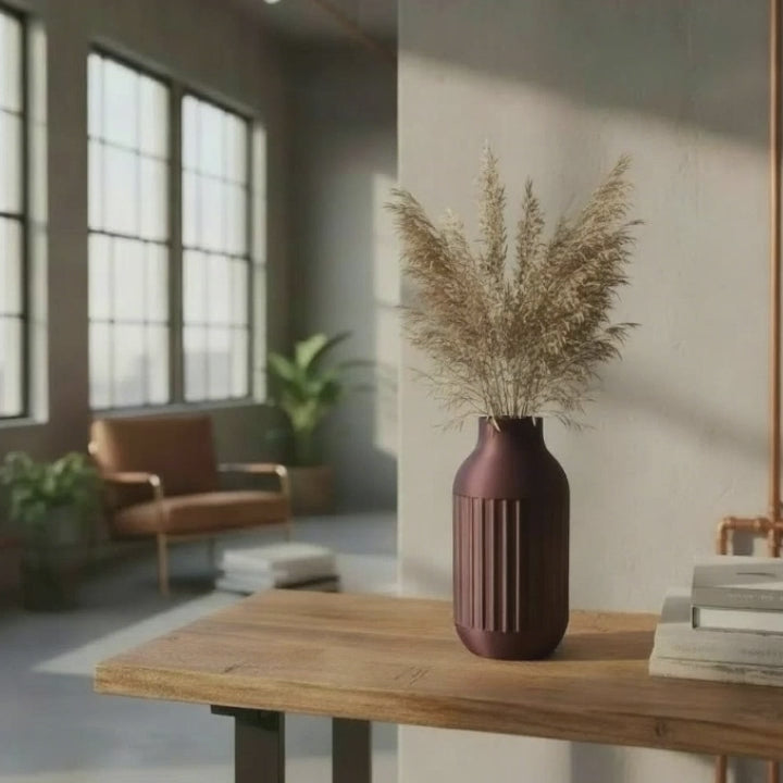 Modern Fluted Vase
