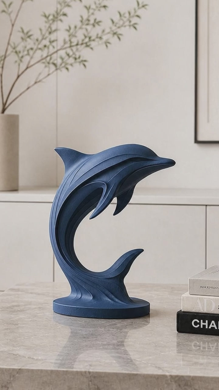 Abstract Dolphin Statue