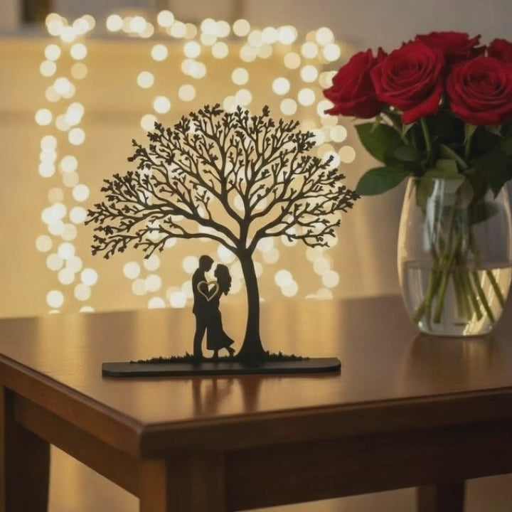 Couple Under Tree Sculpture
