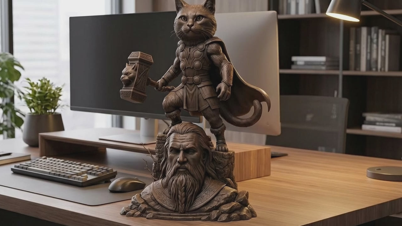 Meowgod Thunder God Cat