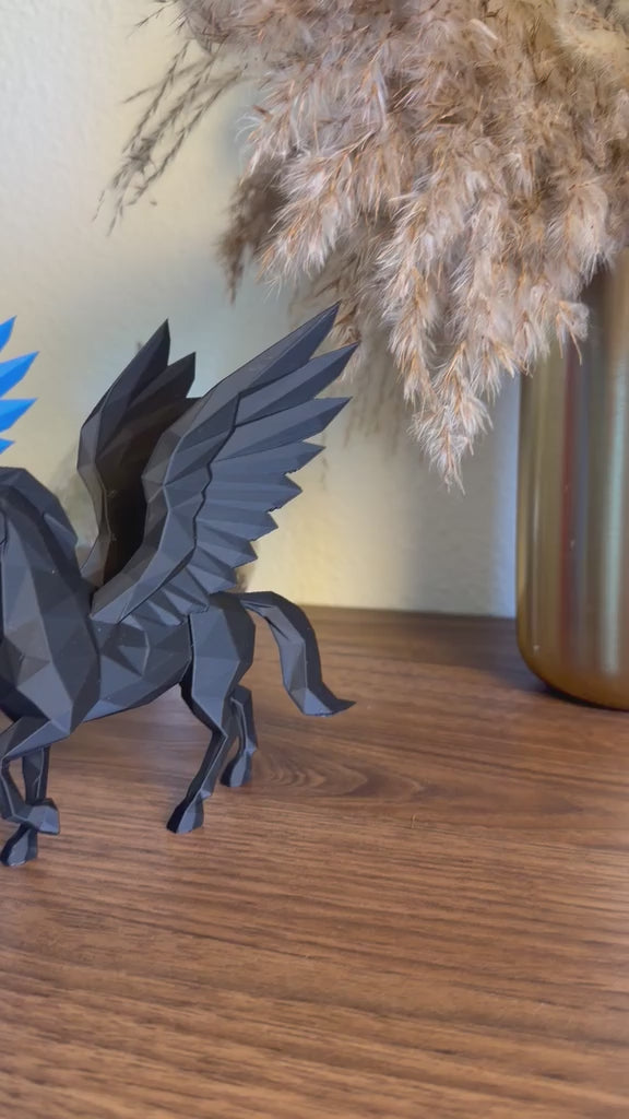 Low Poly Pegasus Sculpture