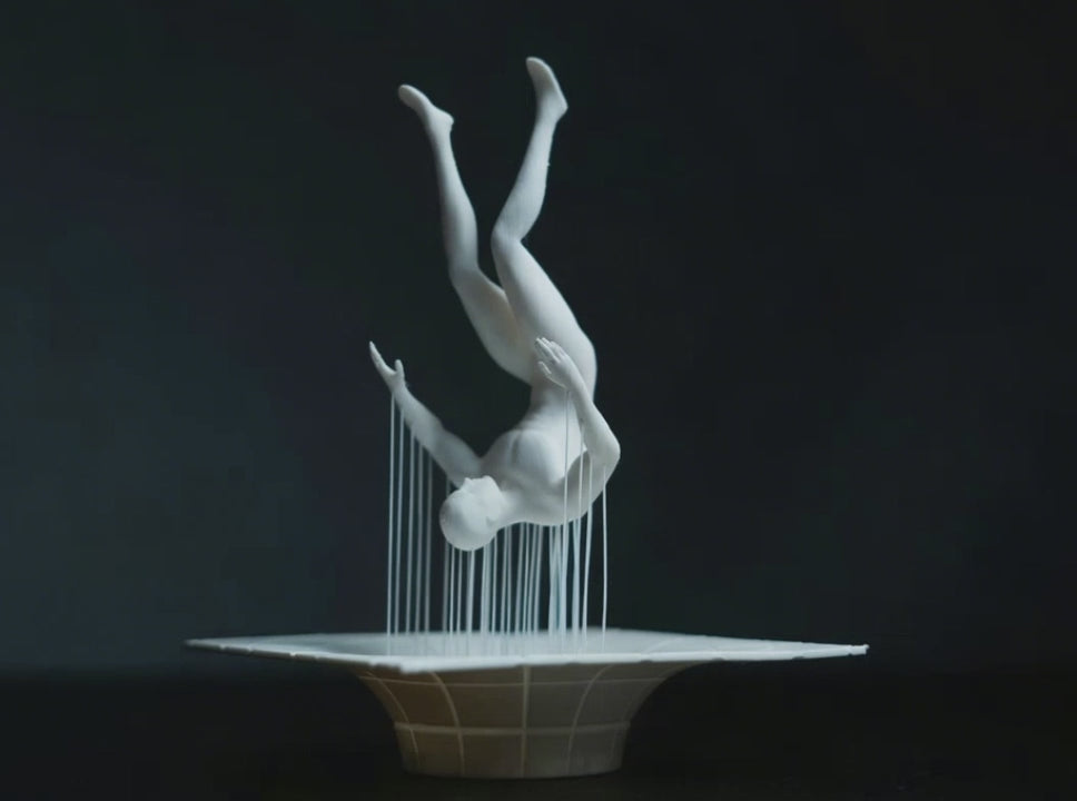 Falling Man String Art Sculpture